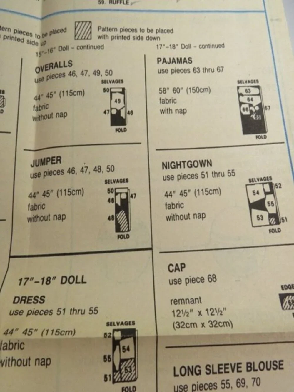 McCalls 2862 -841 DOLL CLOTHES Sewing Pattern (complete)